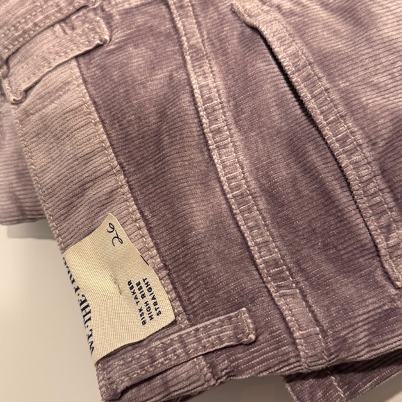 Risk Taker Cord Mid-Rise Straight NWOT gull gray - Picture 2 of 2